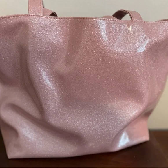 Makeup Junkie Ballerina Glitter Weekender Tote sparkly shuttle pink! - Picture 1 of 4